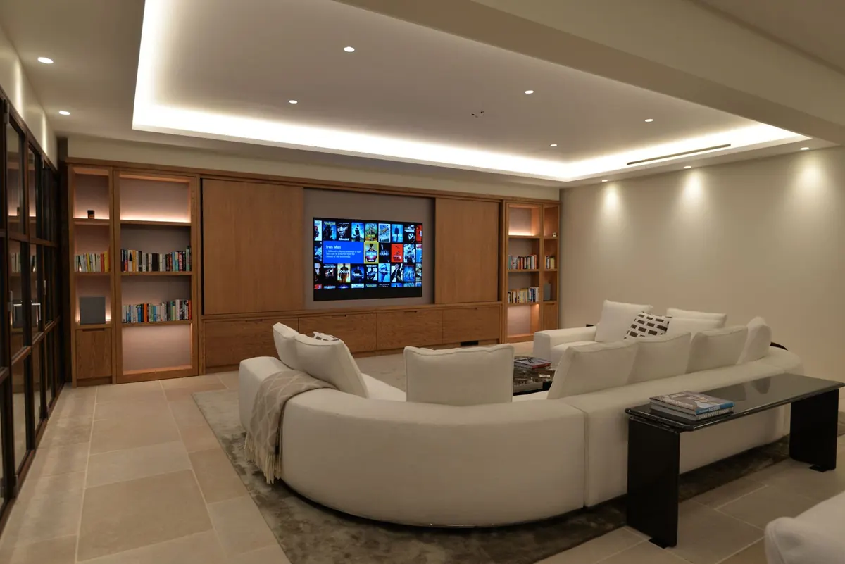 Lounge with media wall