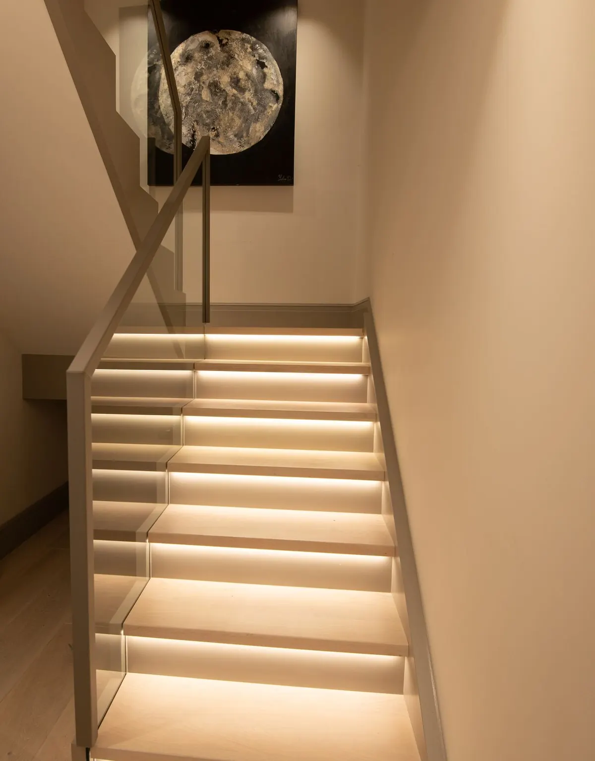 Lit staircase