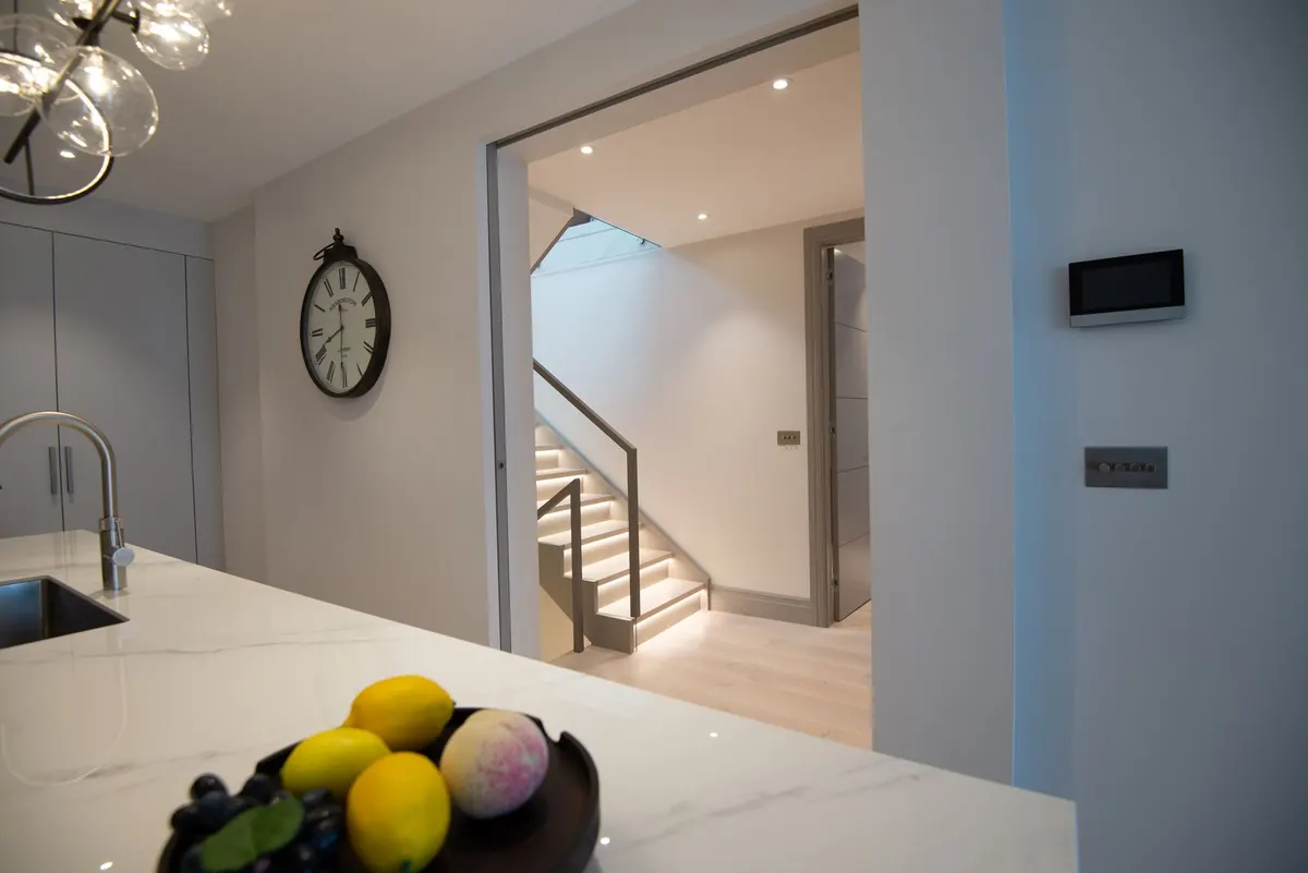 Kitchen with security panel