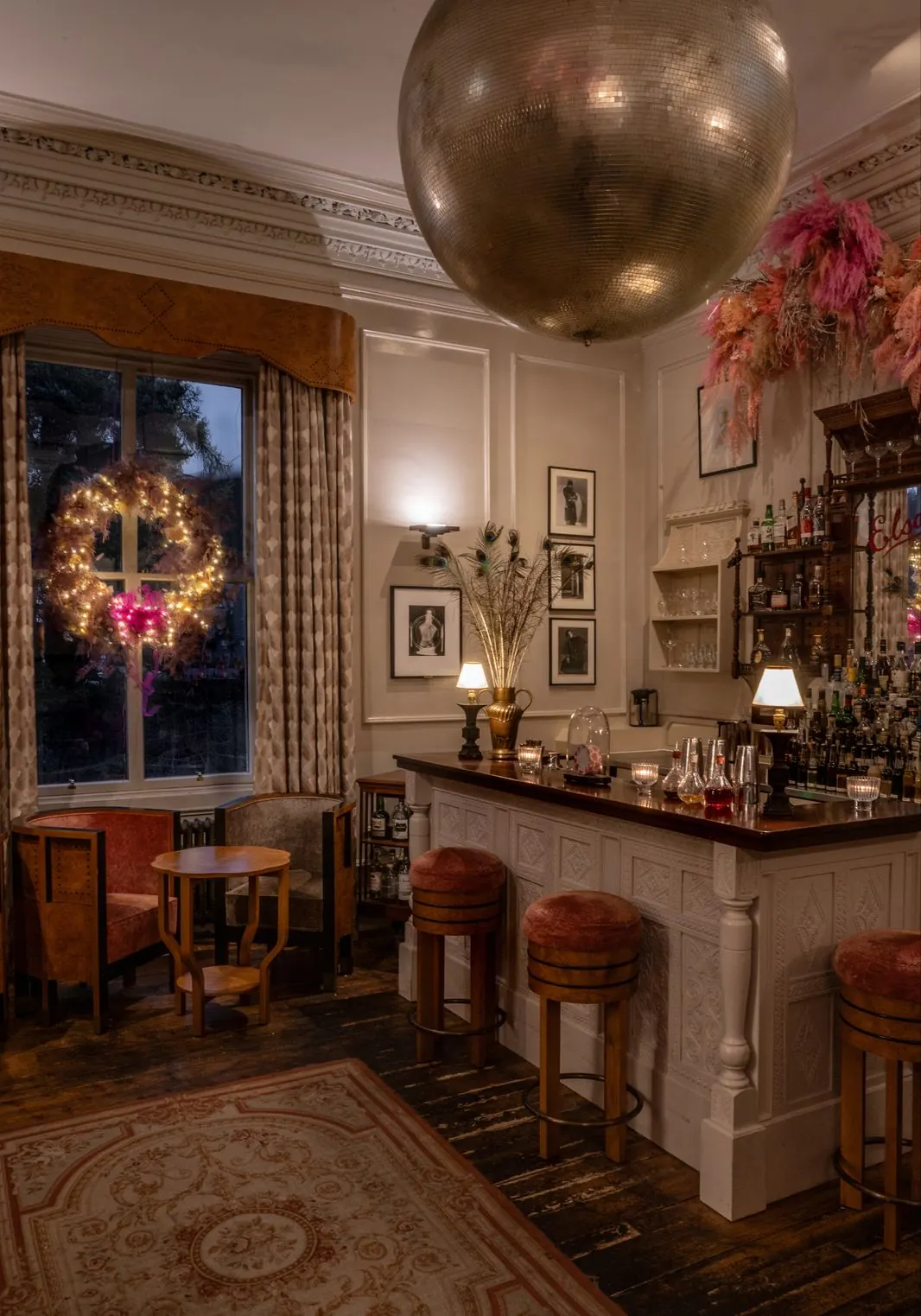 The hotel bar