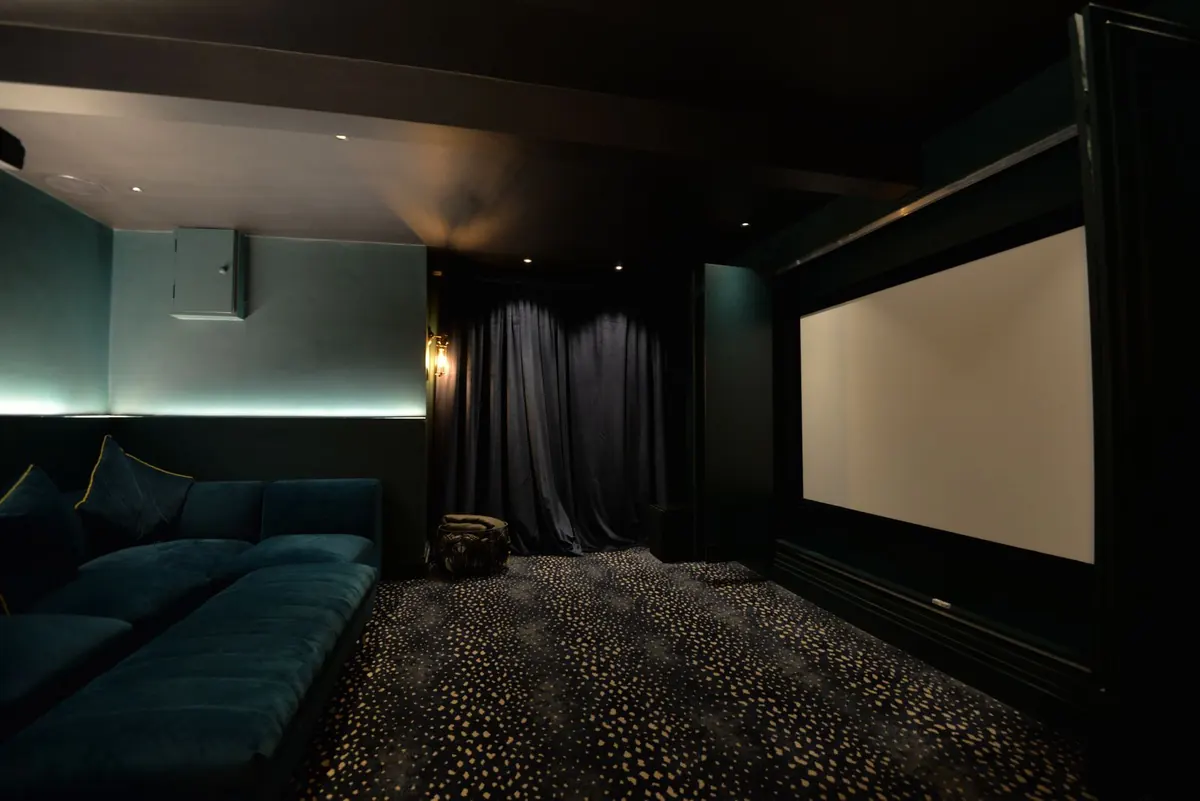 Cinema with screen and seating