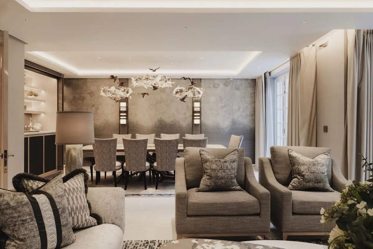 Drawing room and dining room