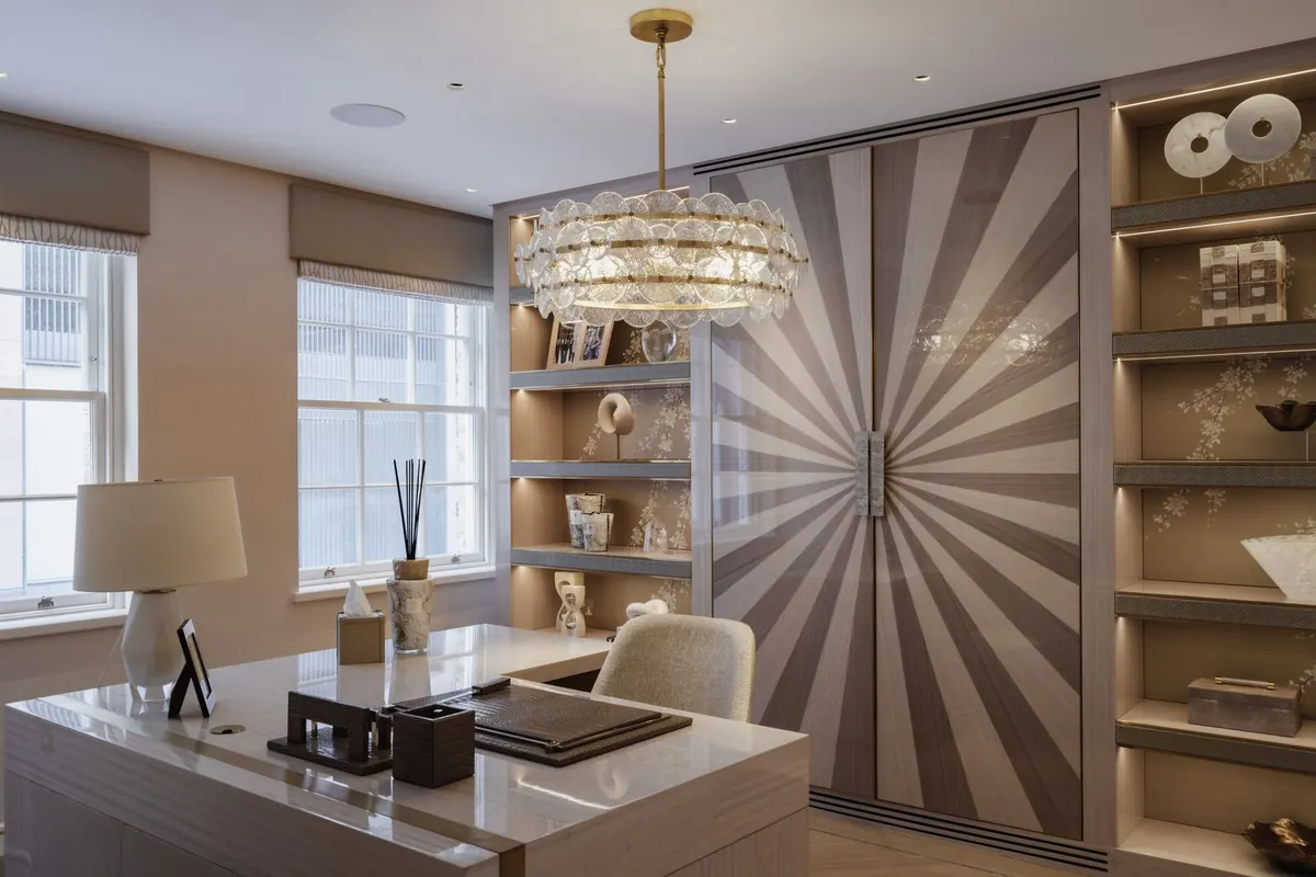 Study with sunburst panelling
