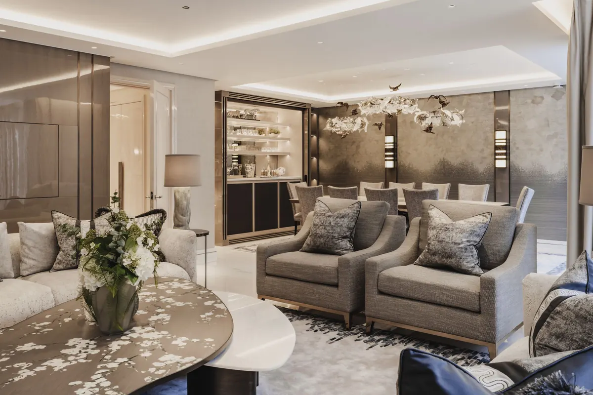 Drawing room and dining room