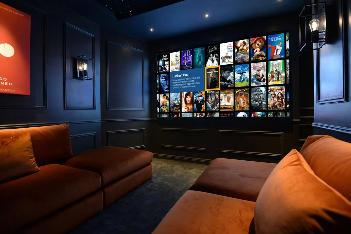 Film library on the cinema screen