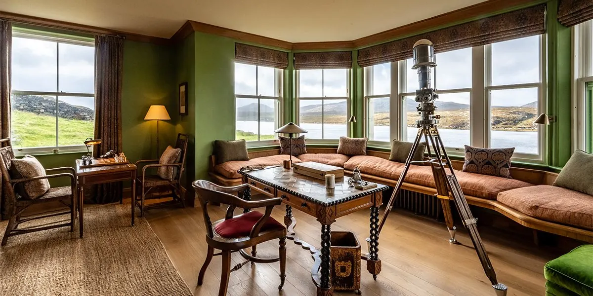Drawing room overlooking the loch