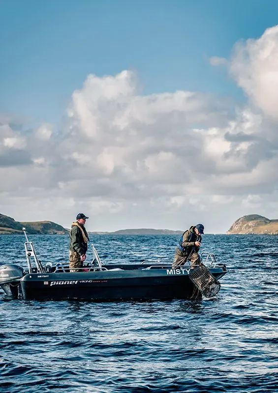 Sea fishing from the estate boat