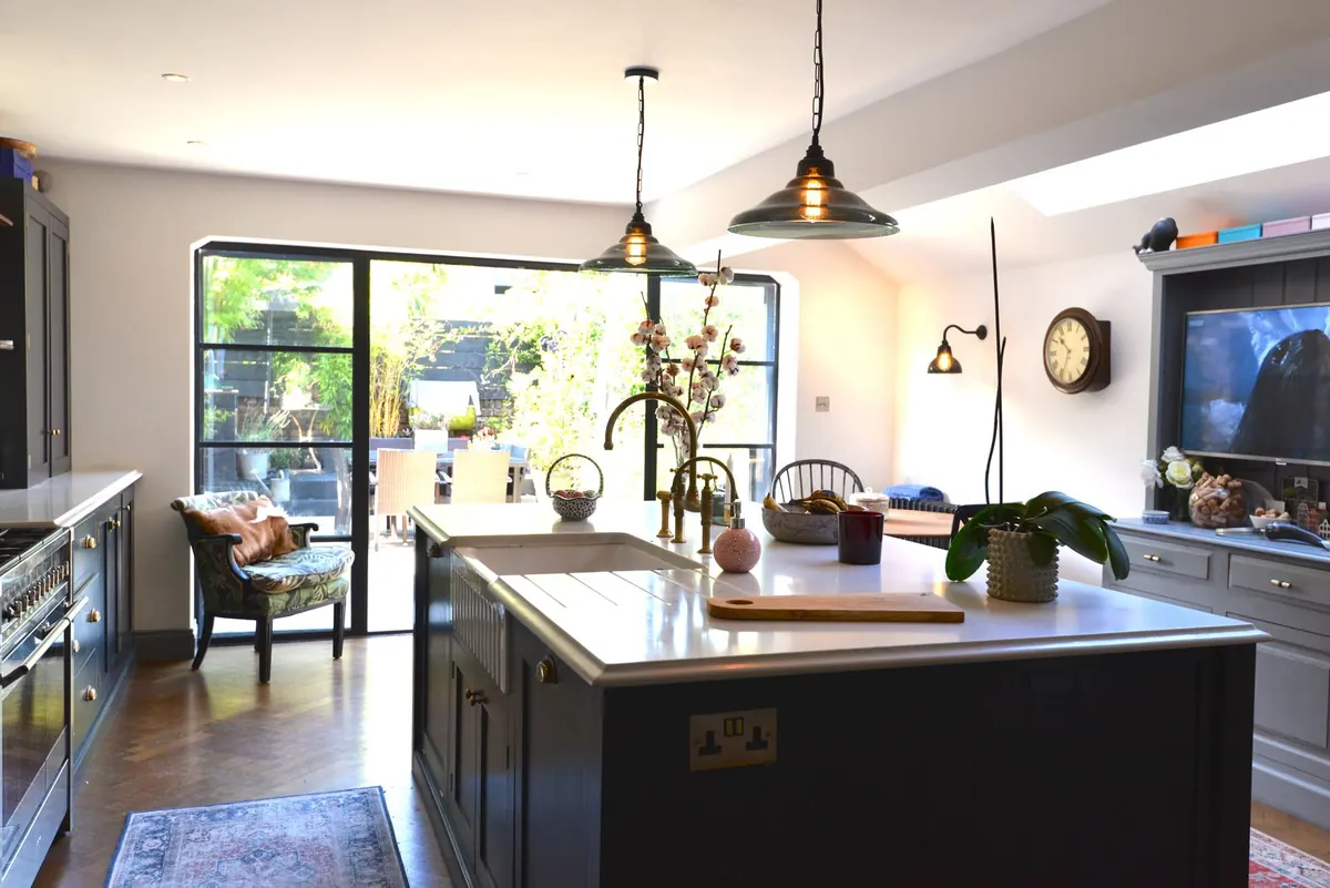 Kitchen island and dining