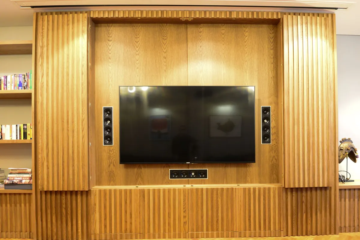 Timber media wall