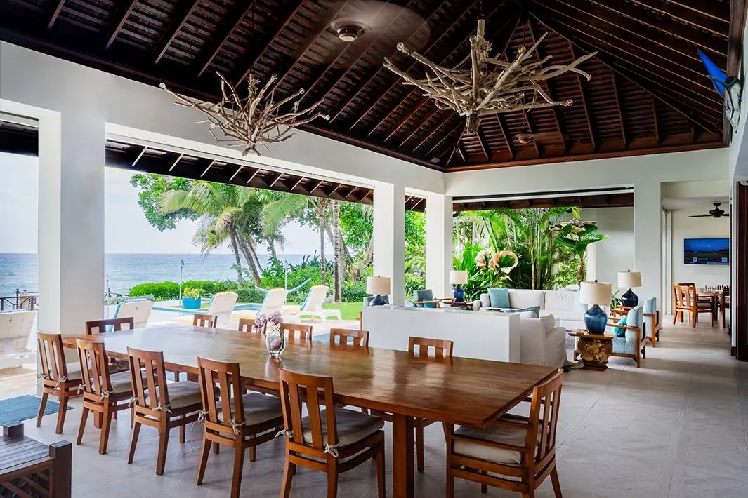Open-air dining pavilion