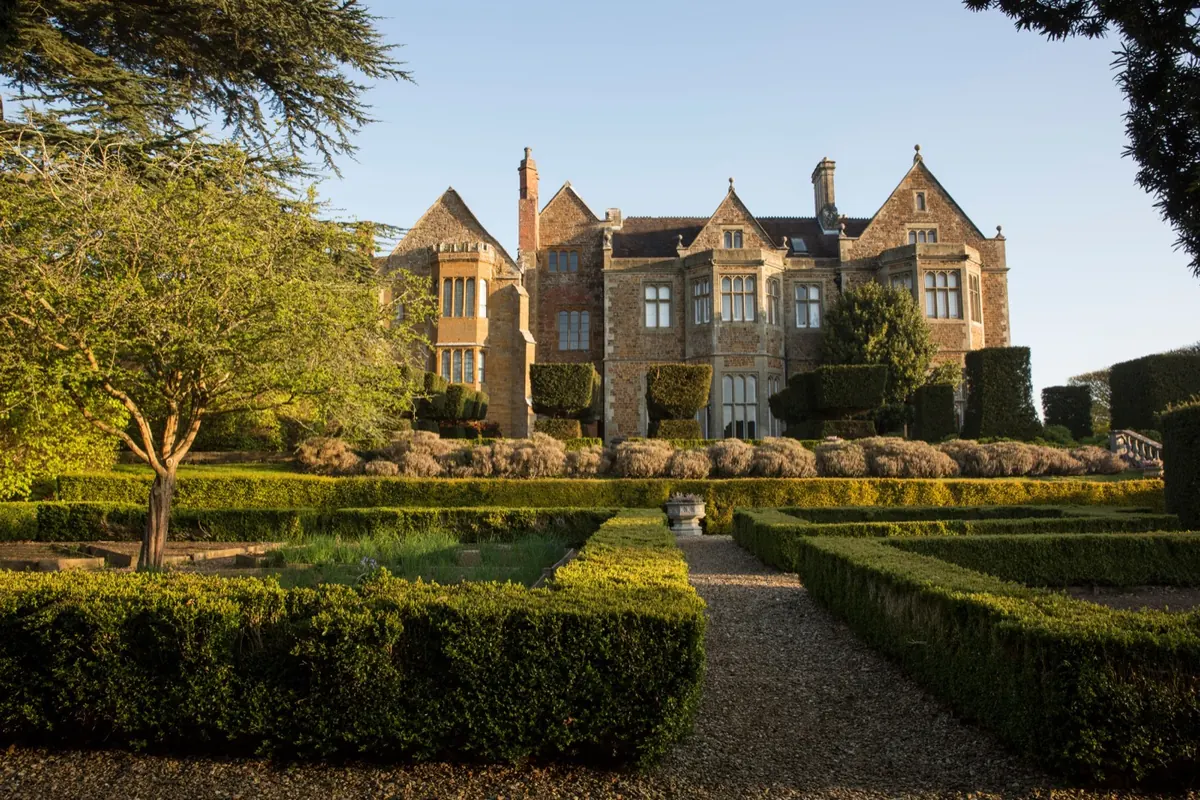 Country house hotel and formal gardens